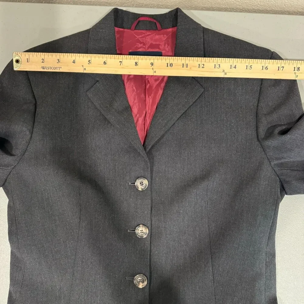 Piazza Sempione Mens Blazer Suit Jacket Size 44 Four Button Blue Front Pocket‎